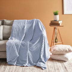 Karaca Ruby Stripe Wellsoft Doppeldecke Blau, 200 × 220 cm