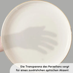 Karaca Stream Bone New Saturn Tafelservice, 53-teilig, Gold