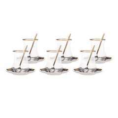 Karaca Pera Tee-Set Gold für 6 Personen, 18-teilig
