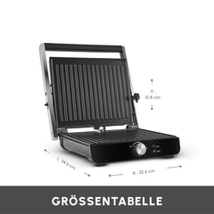Gril de contact & appareil à croque-monsieur Karaca Toastmaster Inox, 2000 W