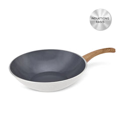 Wok induction Karaca Swiss Crystal 28 cm, crème