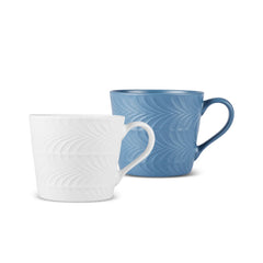 Set de 2 tasses Karaca Lily Blue & White, 320 ml