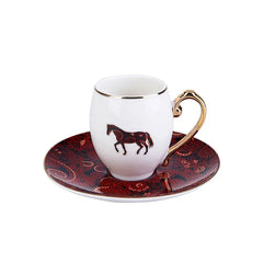 Karaca Aşkar 4-piece mocha and espresso cups for 2 people