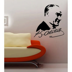 Autocollant mural en velours Atatürk-6 47X51cm