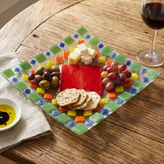 Handgemachte Fruchtschale aus Glas