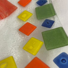 Handgemachte Fruchtschale aus Glas