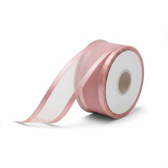 Organza Satinband Hellrosa– 25 mm Breite (Preis pro Meter)