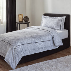 Karaca Artco Satin Bettwäsche-Set für Einzelbett Schwarz aus 100 % Baumwolle