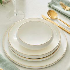 Service de table Karaca Stream Bone Sunset Gold, 53 pièces