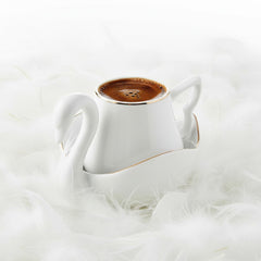 Karaca Schwan Kaffeetassen Set, 12-teilig
