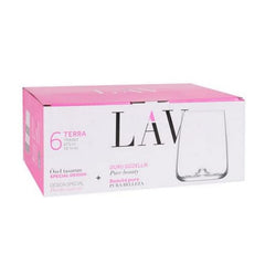 LAV TRA367A Terra Goblet 6-pack drinking glasses 475cc 