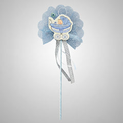 Magnetische Babydekoration „Canım Oğlum“ – Blau, 29 cm, mit Nazar Boncuk