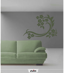 DP-050 Velours Wandtattoo Efeu Rose 84X108 cm-Grün