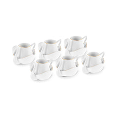 Karaca Schwan Kaffeetassen Set, 12-teilig