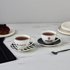 Karaca x Beşiktaş lizenziertes Teetassen-Set – 4-teilig für 2 Personen
