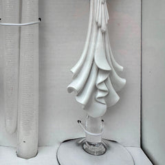 Elegantes Hochzeits-Kerzenhalter-Set (4-teilig) - 28cm Glas/Gips - Classic Mevlana