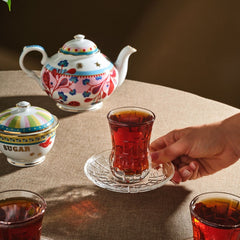 RCR Etna Teegläser-Set mit Untertellern – 12-teilig, 140 ml