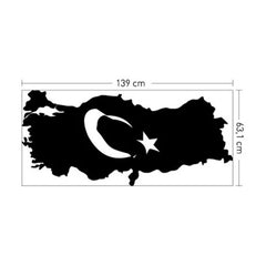 Velours Wandtattoo Türkiye-3, 139X63cm