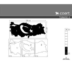 Velours Wandtattoo Türkiye-3, 139X63cm