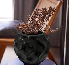 Vase déco, noir 