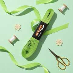 Ruban satin vert clair – 10 mm de large, ruban décoratif brillant pour loisirs créatifs et cadeaux