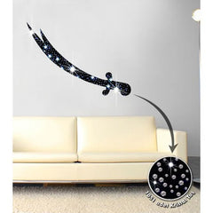 Sticker mural velours Zülfikar avec 1051 cristaux, 66x46,5 cm