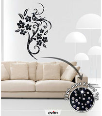 Velours Wandtattoo Bird  72x109 cm