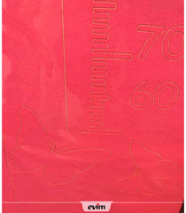 DP-821 Velours Wandtattoo Höhenlineal 128x50 cm-Pink