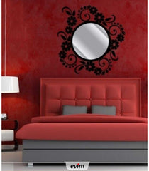 Velours Wandtattoo Day Dream Spiegel 58,7x60 cm