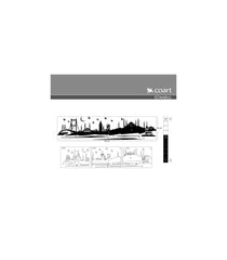 Velours Wandtattoo Istanbul 195x45 cm mit Kristalstein