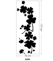 Velours Wandtattoo Kleeblatt  74X117 cm